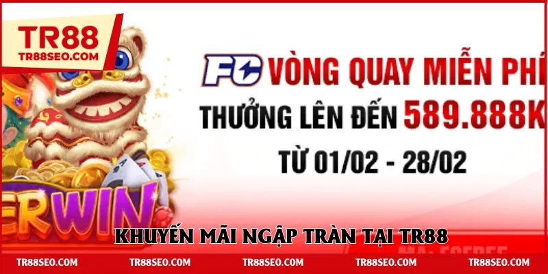Khuyến mãi ngập tràn tại TR88 về free spin