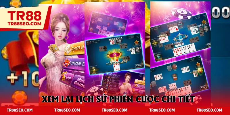 Thống kê dữ liệu ở lịch sử phiên game